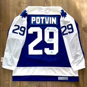 Felix Potvin Signed Toronto Maple Leafs CCM Jersey